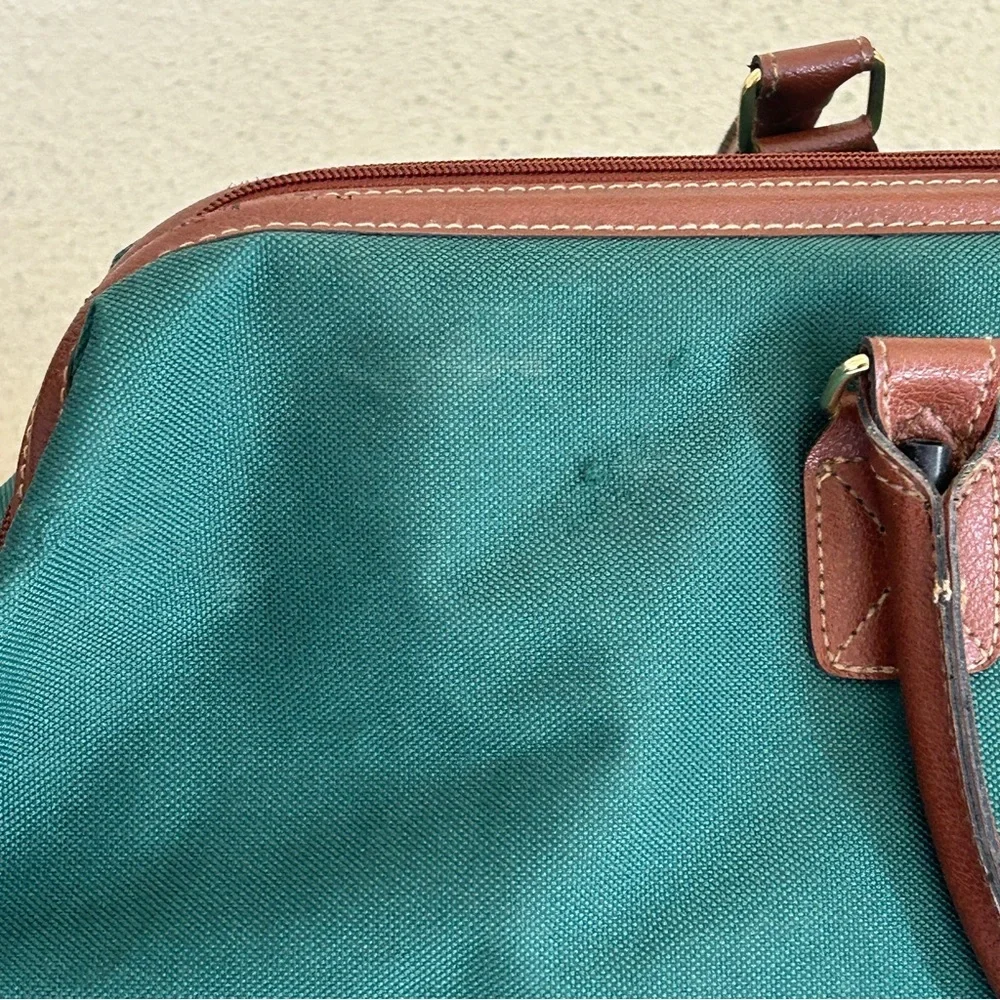 Ralph Lauren Luggage Duffle Bag Green Brown Travel Overnight Sports